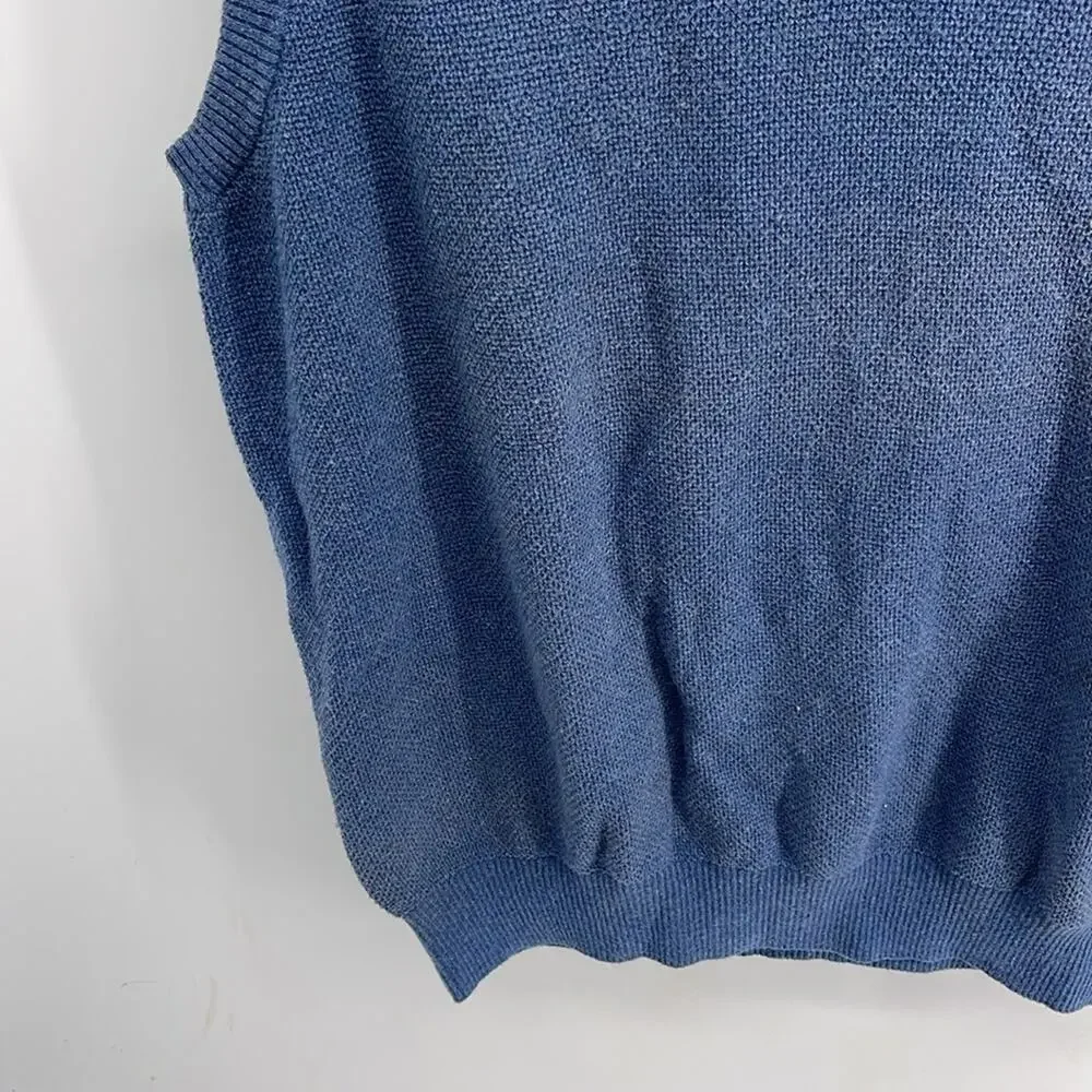 Brooks Brothers cotton cashmere blend V-neck knit sweater vest sz L